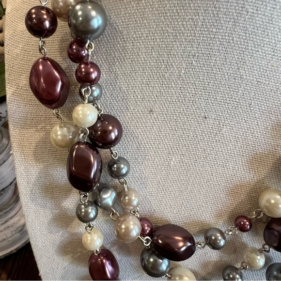 Elegant Multi-Strand Pearl Necklace - Picture 2 of 6
